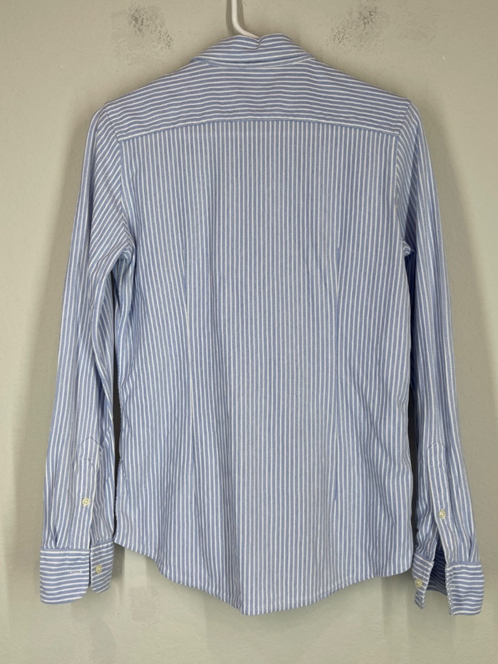 Ralph Lauren Knit Oxford Shirt Women's L Button Down Striped - Picture 5 of 11